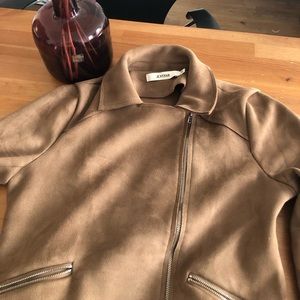 JustFab Faux Suede Moto Jacket